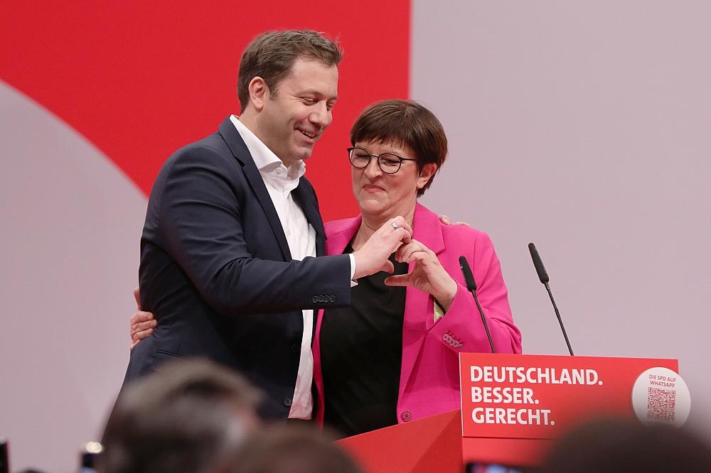 Lars Klingbeil und Saskia Esken (Archiv)