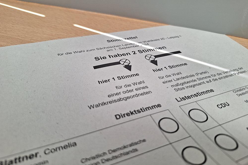 Wahllokal zur Landtagswahl in Sachsen am 01.09.2024