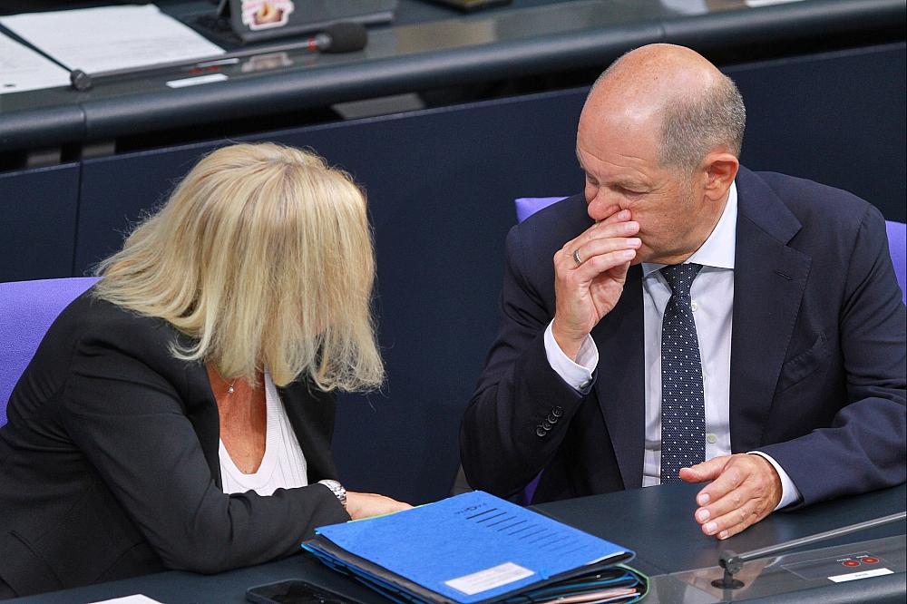 Nancy Faeser und Olaf Scholz am 11.09.2024