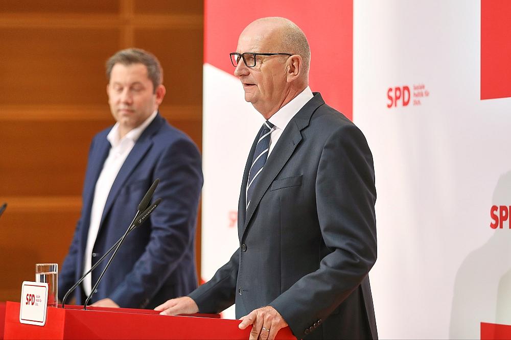 Lars Klingbeil und Dietmar Woidke am 23.09.2024