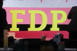 FDP-Logo auf Parteitag (Archiv)