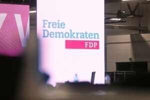 FDP-Logo auf Parteitag (Archiv)