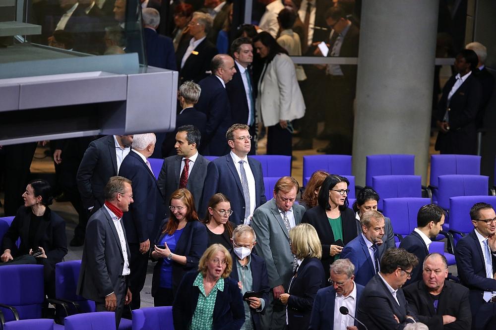 Hammelsprung im Bundestag am 06.11.2024