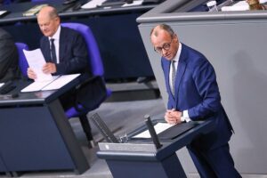 Olaf Scholz und Friedrich Merz am 13.11.2024