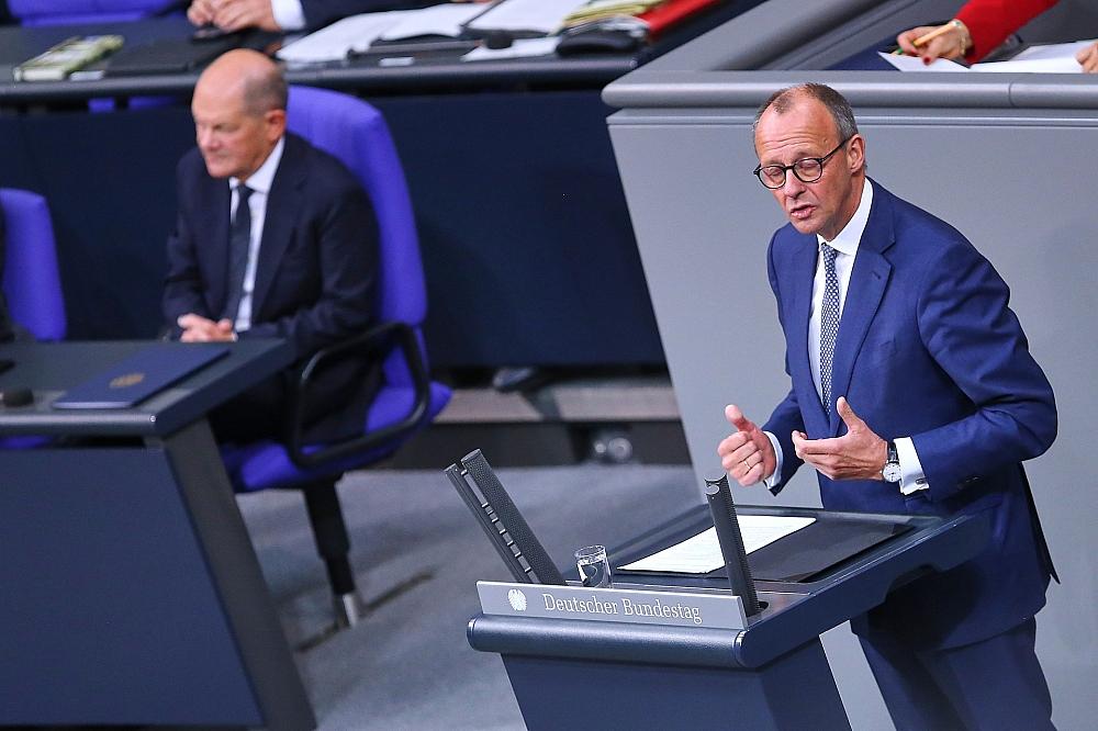 Olaf Scholz und Friedrich Merz am 13.11.2024