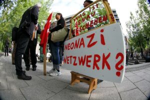 Proteste beim NSU-Prozess vor dem Strafjustizzentrum München (Archiv)