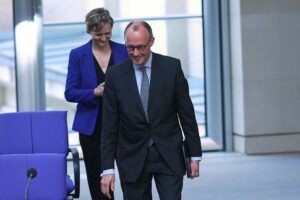 Franziska Brantner und Friedrich Merz (Archiv)