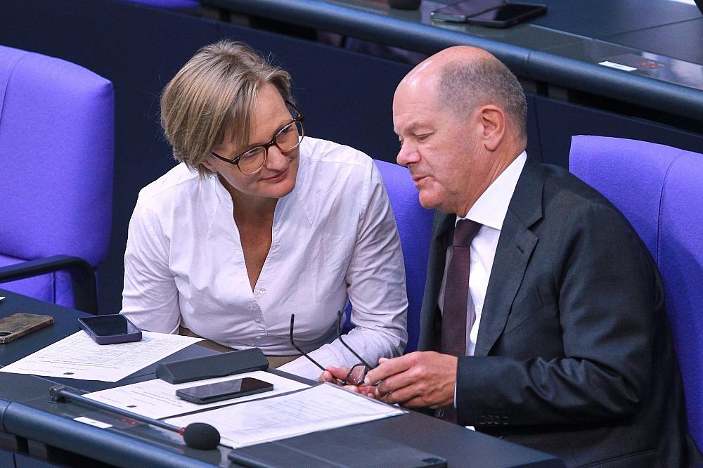 Franziska Brantner und Olaf Scholz (Archiv)