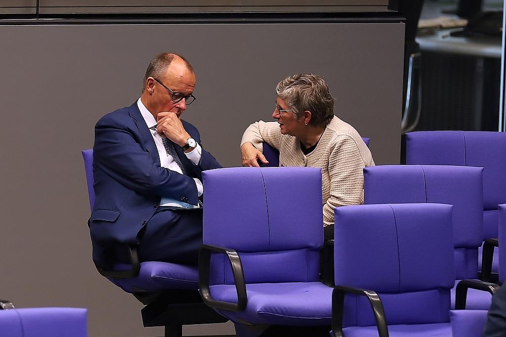 Friedrich Merz und Britta Haßelmann (Archiv)