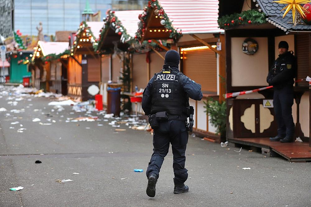 Tatort nach Anschlag auf Magdeburger Weihnachtsmarkt am 21.12.2024