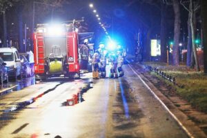 Wasserrohrbruch in der Seestraße in Berlin am 31.12.2024