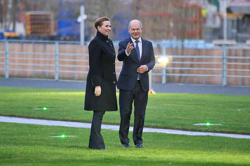 Mette Frederiksen und Olaf Scholz am 28.01.2025