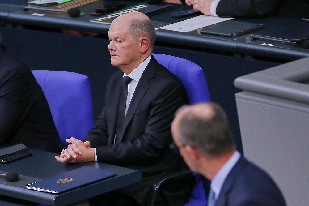 Olaf Scholz und Friedrich Merz am 29.01.2025