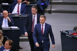 Christian Dürr und Christian Lindner am Tag der umstrittenen Abstimmung (Archiv)