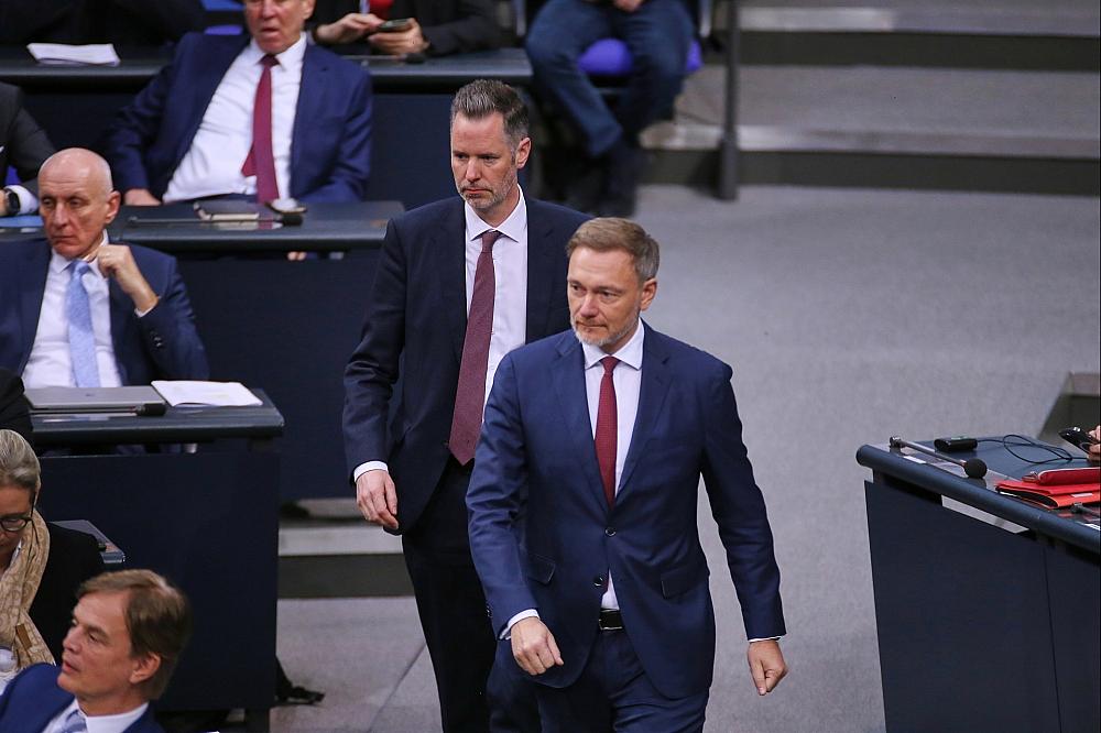 Christian Dürr und Christian Lindner am Tag der umstrittenen Abstimmung (Archiv)