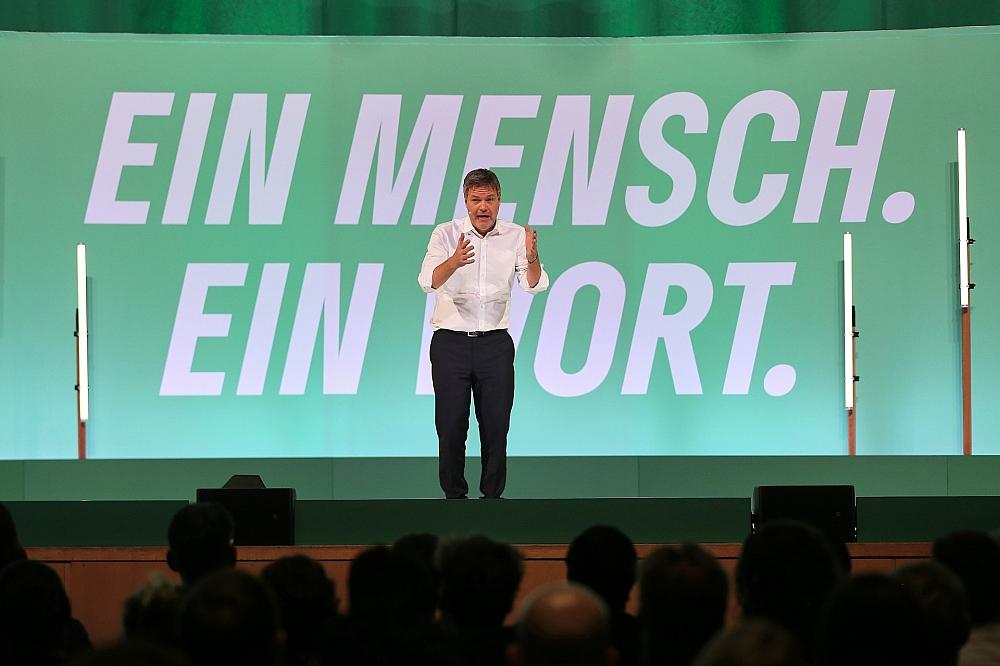 Robert Habeck im Wahlkampf am 10.02.2025