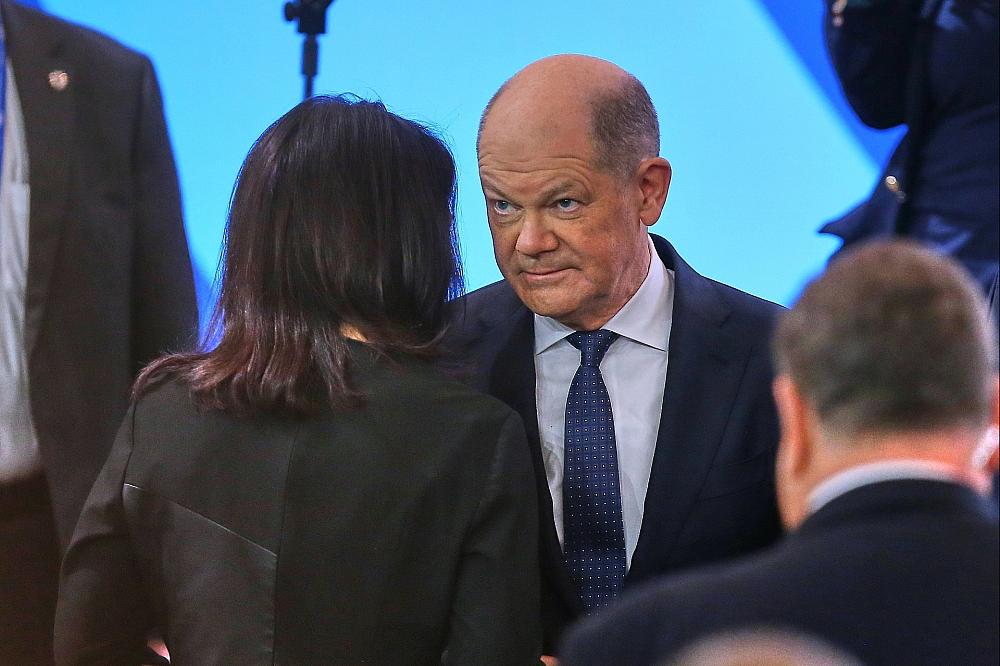 Annalena Baerbock und Olaf Scholz am 15.02.2025