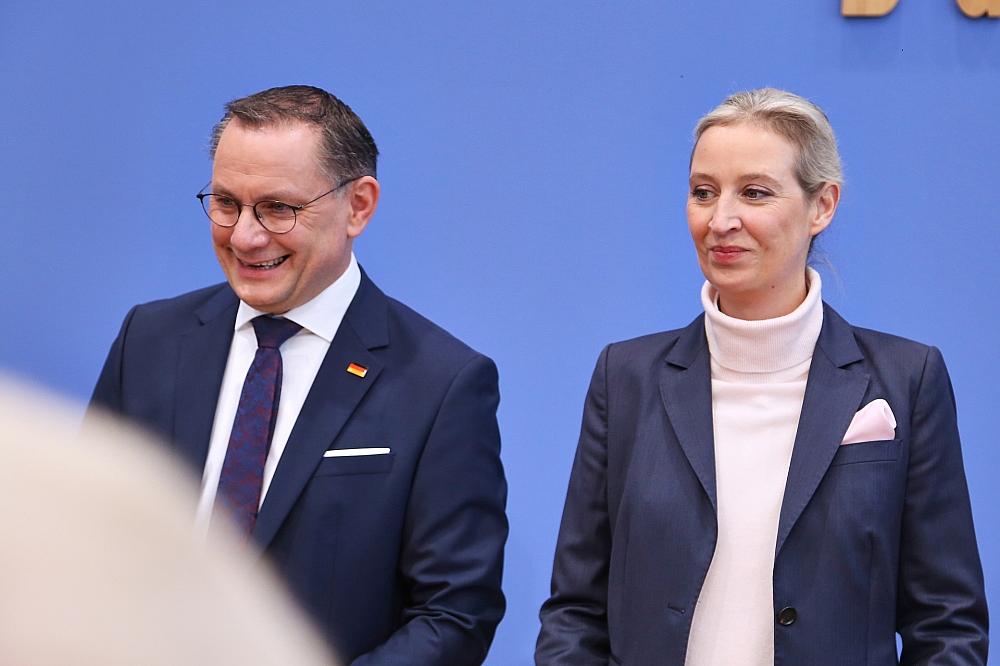 Tino Chrupalla und Alice Weidel am 24.02.2025