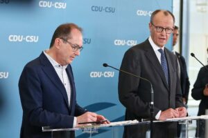 Friedrich Merz und Alexander Dobrindt am 14.03.2025