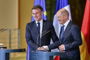 Emmanuel Macron und Olaf Scholz am 18.03.2025