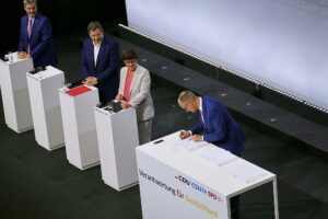 Unterzeichnung Koalitionsvertrag zwischen CDU