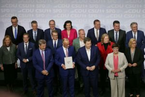 Unterzeichnung Koalitionsvertrag zwischen CDU