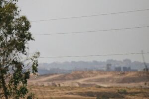 Blick von Israel in den Gazastreifen am 14.05.2025