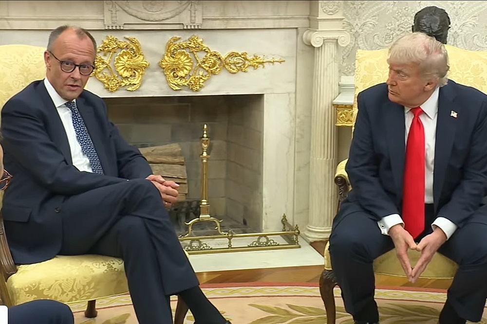 Friedrich Merz und Donald Trump am 05.06.2025