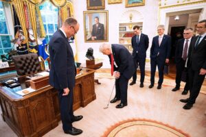 Friedrich Merz und Donald Trump am 05.06.2025