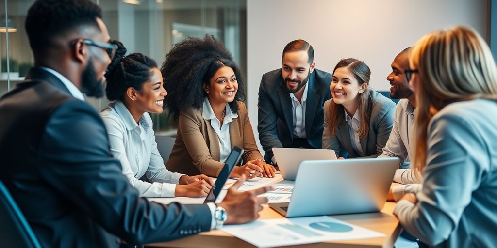 Menschen diskutieren im modernen Büro