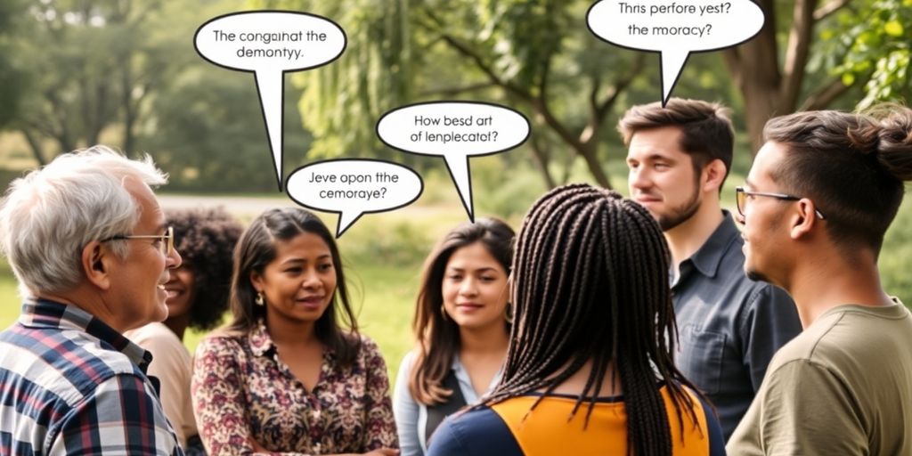 Diskussion über die Zukunft der Demokratie