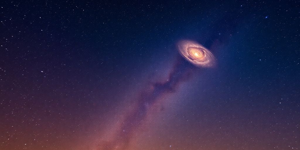 Sternenhimmel mit Galaxie, der über Aliens nachdenken lässt.
