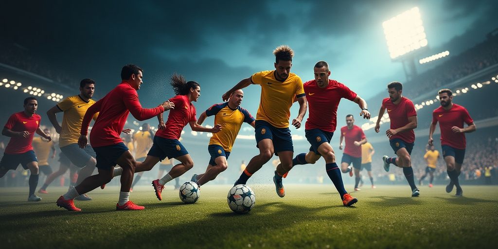 Athleten im Wettkampf, Energie und Leidenschaft des Sports.
