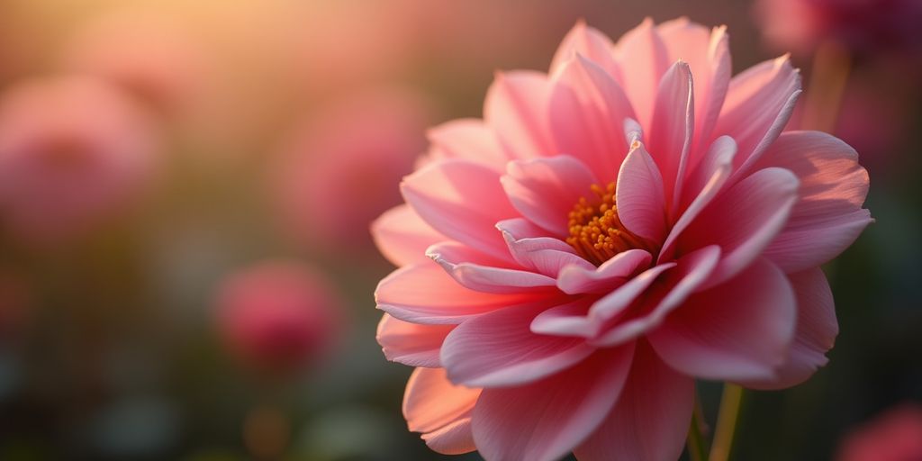 Nahaufnahme einer blühenden Blume mit sanften Blütenblättern.