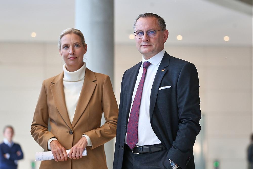 Forsa: AfD hält Führung – Union stabil Alice Weidel und Tino Chrupalla (Archiv)