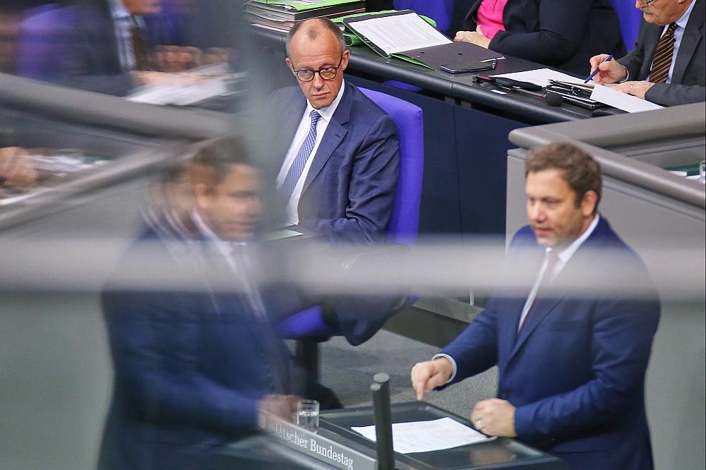 Wüst warnt vor Bruch der Bundesregierung Friedrich Merz und Lars Klingbeil am 28.11.2025