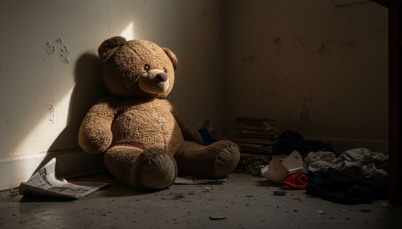 Ungewöhnliches Versteck: Gesuchter in lebensgroßem Teddybären entdeckt