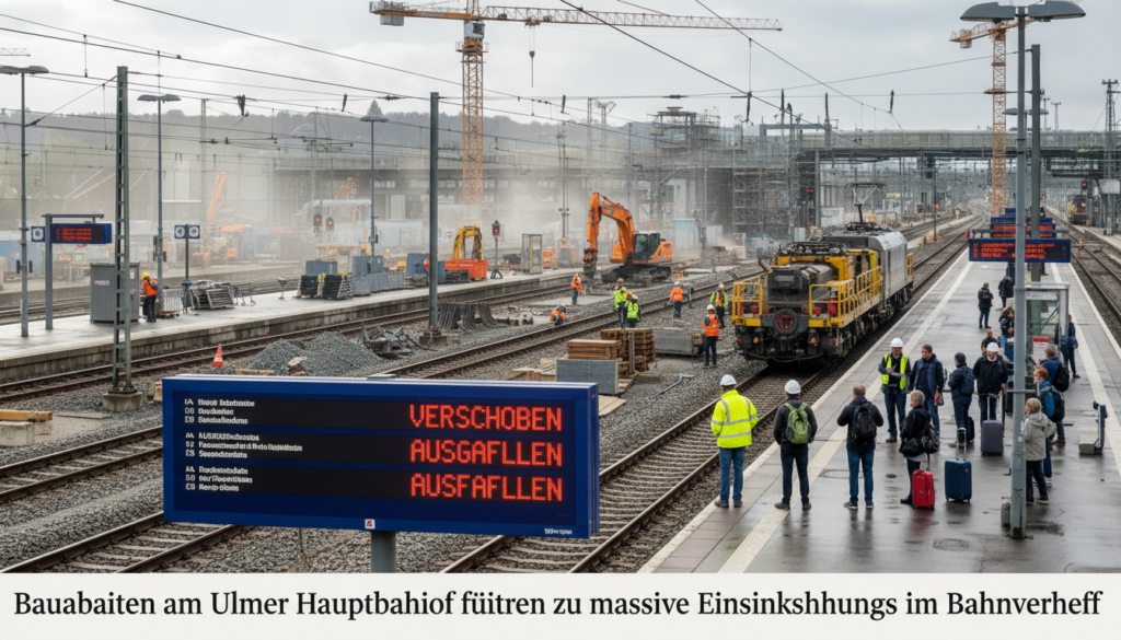Bauarbeiten am Ulmer Hauptbahnhof führen zu massiven Einschränkungen im Bahnverkehr
