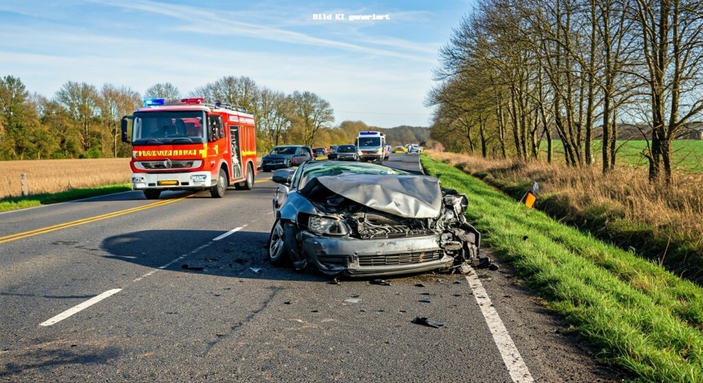 Tödlicher Unfall: Pkw stürzt Böschung hinab