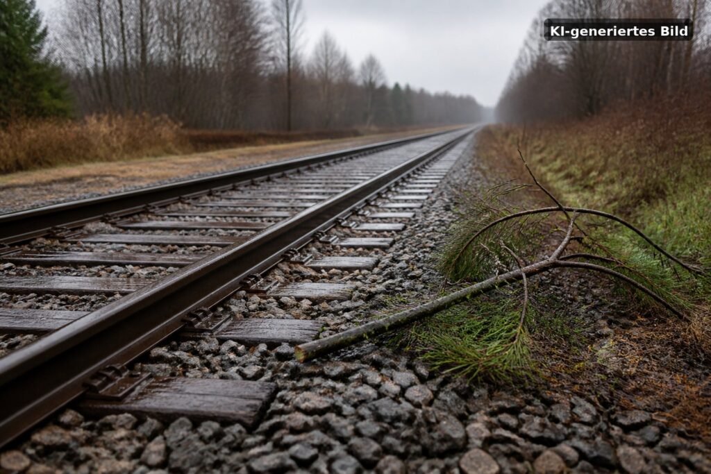 Symbolbild: Äste blockieren Regionalzug bei Oppenweiler