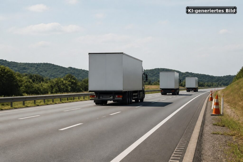 Vier Lastwagen stoßen auf A8 im Raum Augsburg zusammen Symbolbild: Vier Lastwagen stoßen auf A8 im Raum Augsburg zusammen