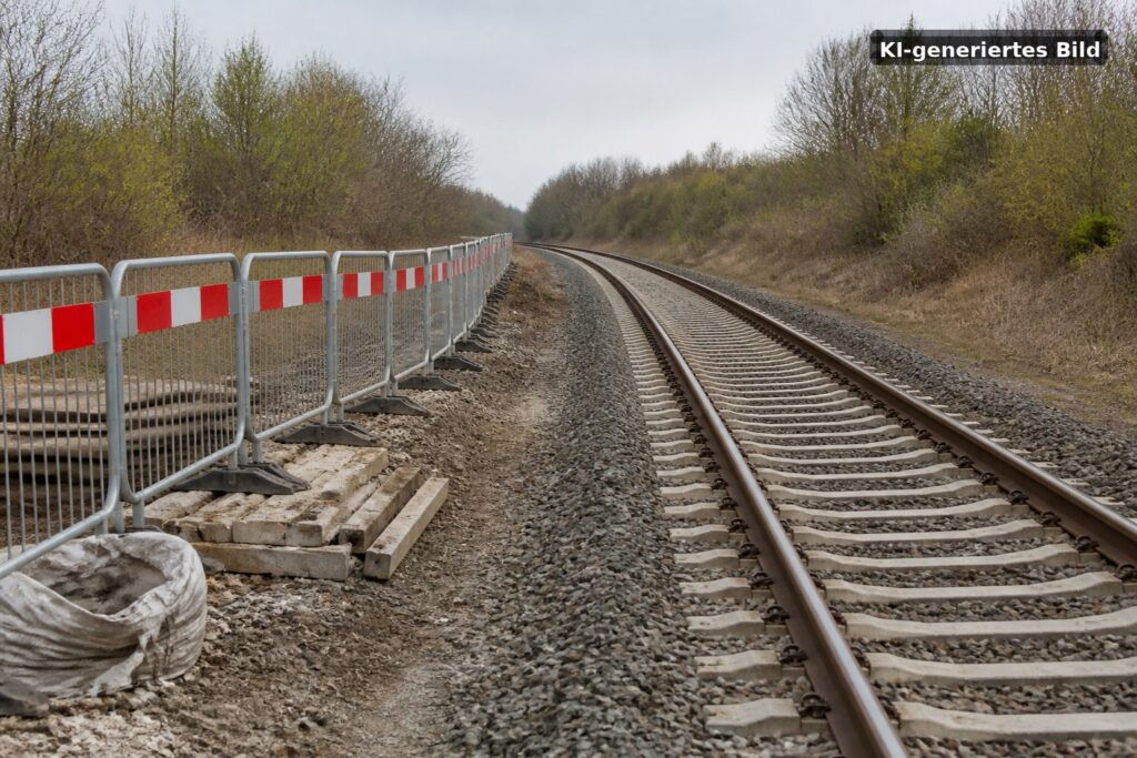 Bahnstrecke bei Ulm nach Baustellenvorfall gesperrt Symbolbild: Bahnstrecke bei Ulm nach Baustellenvorfall gesperrt
