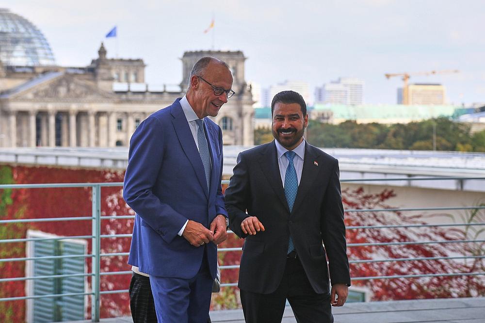 Merz und al-Zaidi wollen engere wirtschaftliche Zusammenarbeit