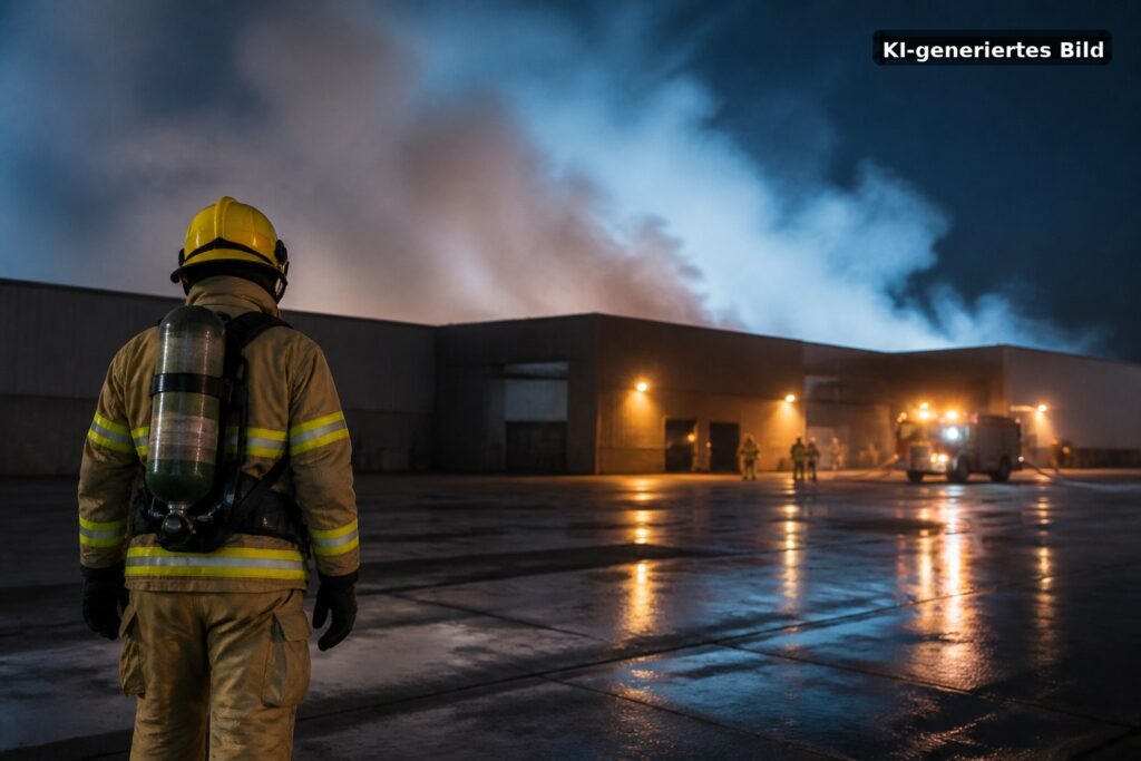 Lagerhalle in Ulm nach Feuer schwer beschädigt Symbolbild: Lagerhalle in Ulm nach Feuer schwer beschädigt