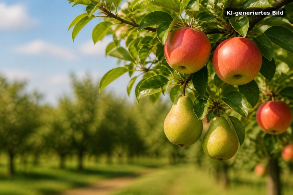 Markierte Obstbäume im Kreis Neu-Ulm stehen zur freien Ernte Symbolbild: Markierte Obstbäume im Kreis Neu-Ulm stehen zur freien Ernte