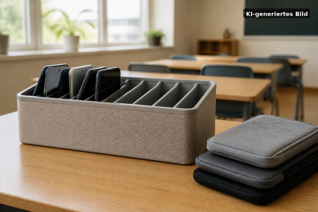 Neu-Ulmer Realschule sammelt Smartphones vor dem Unterricht ein Symbolbild: Neu-Ulmer Realschule sammelt Smartphones vor dem Unterricht ein